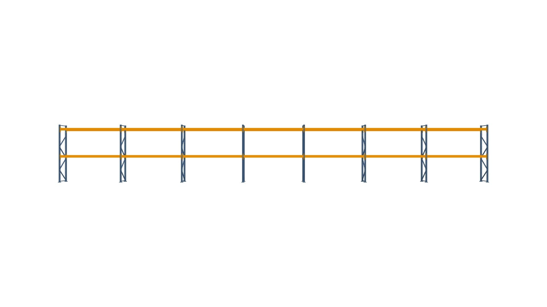 Konfiguration vom 22.11.2024 - 26.10 m x 3.50 m für 63 Paletten mit 1200 kg