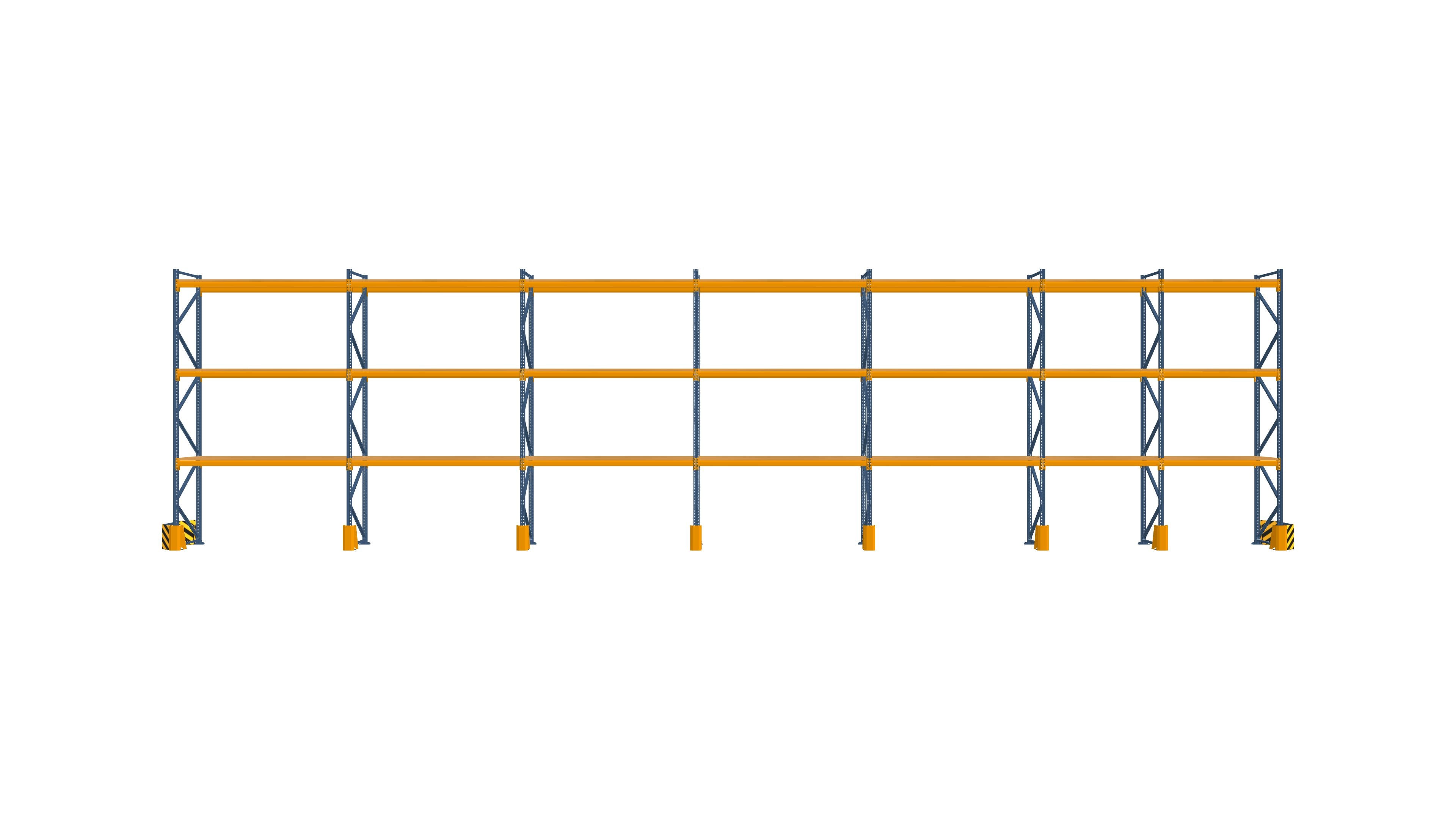 Konfiguration vom 14.11.2024 - 18.29 m x 4.50 m für 76 Paletten mit 500 kg