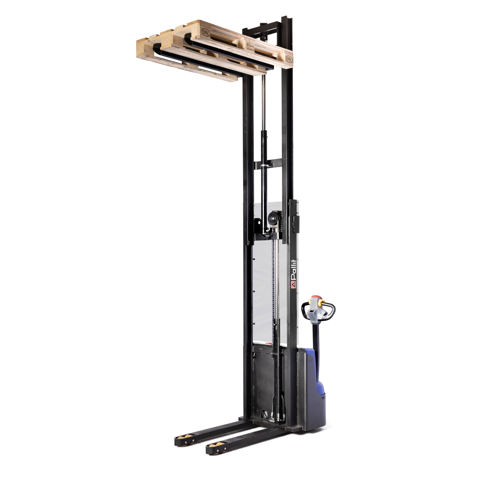Pedestrian stacker PRECISE with proportional lift and full free lift