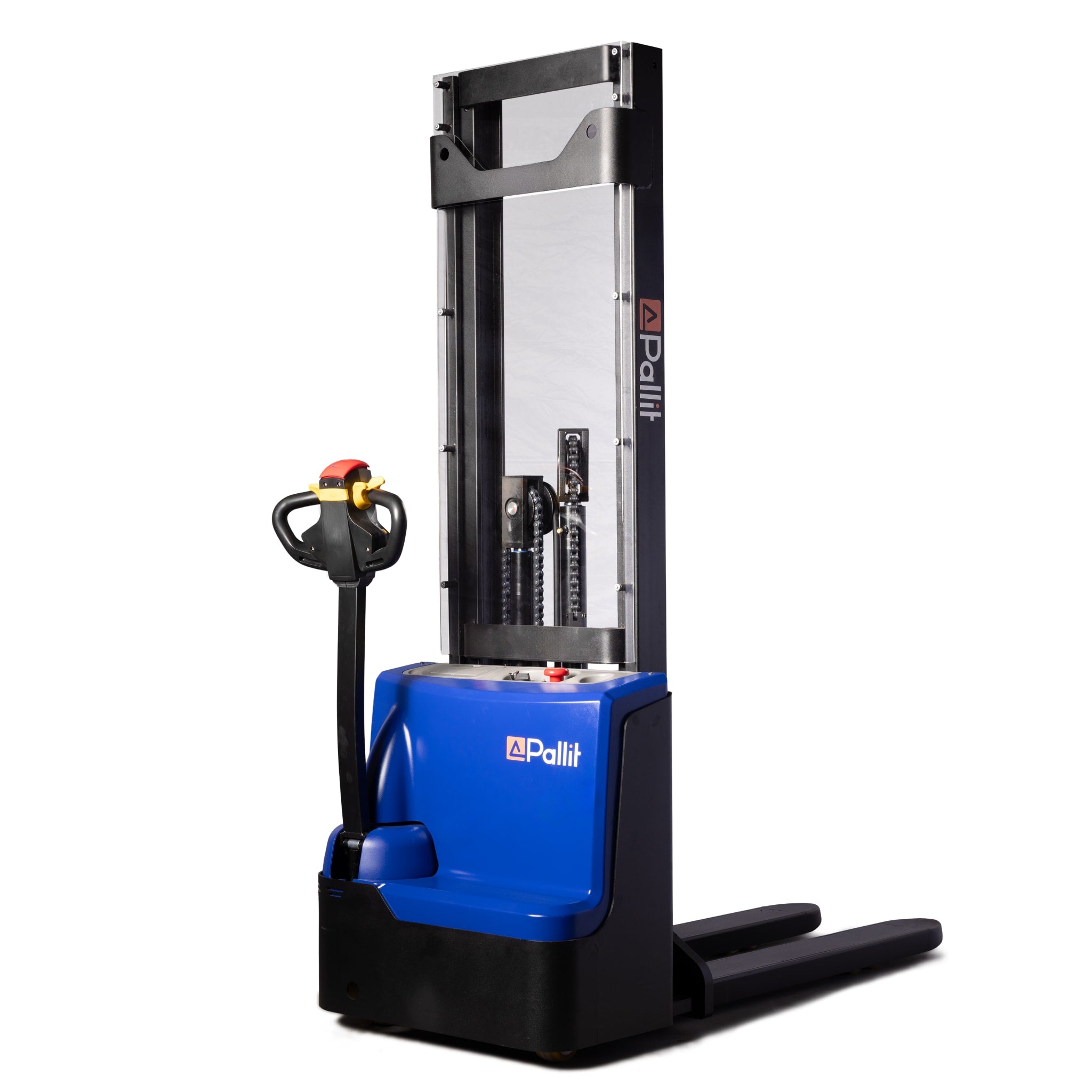 Pedestrian stacker PRECISE with proportional lift and full free lift