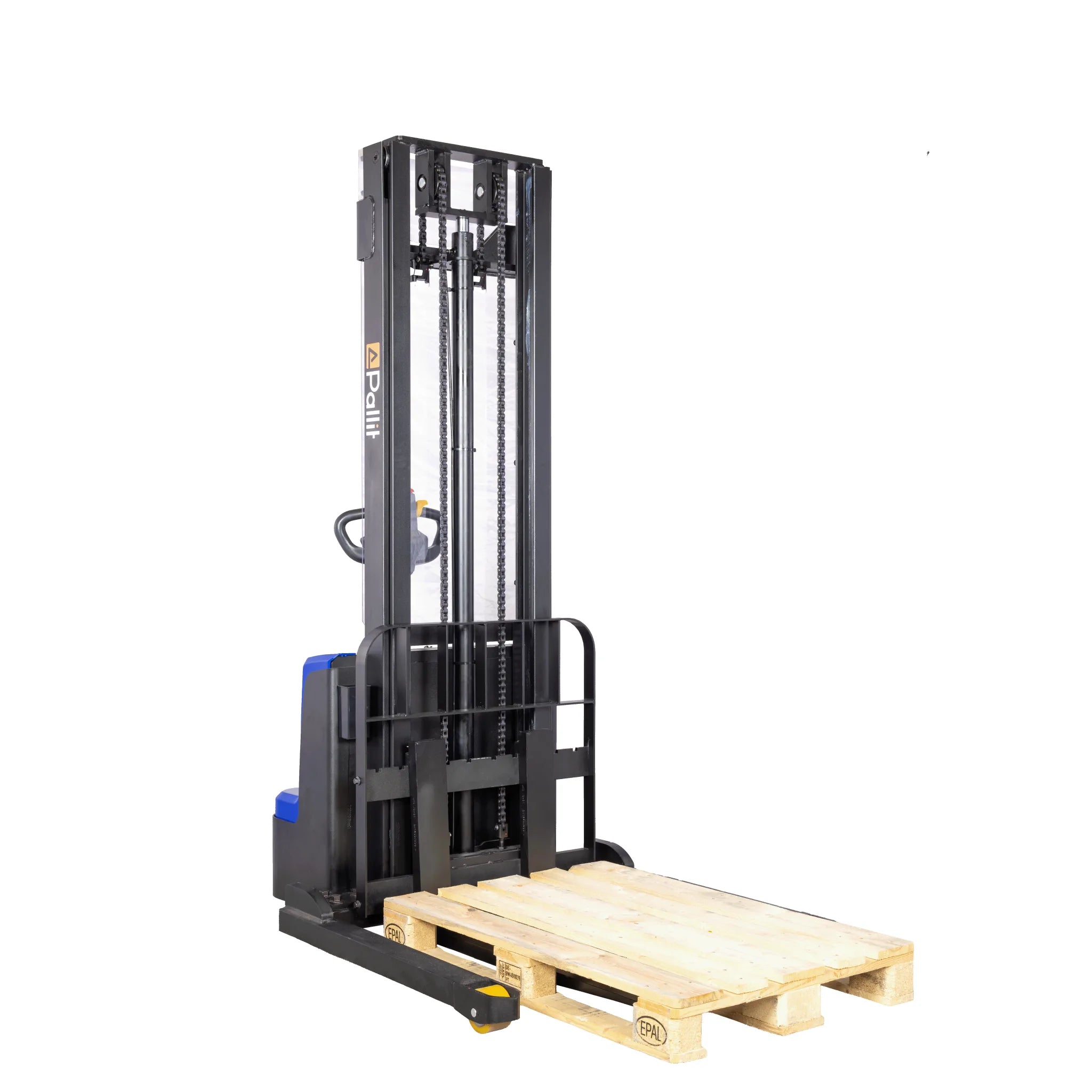 Wide-gauge electric pallet stacker BROAD