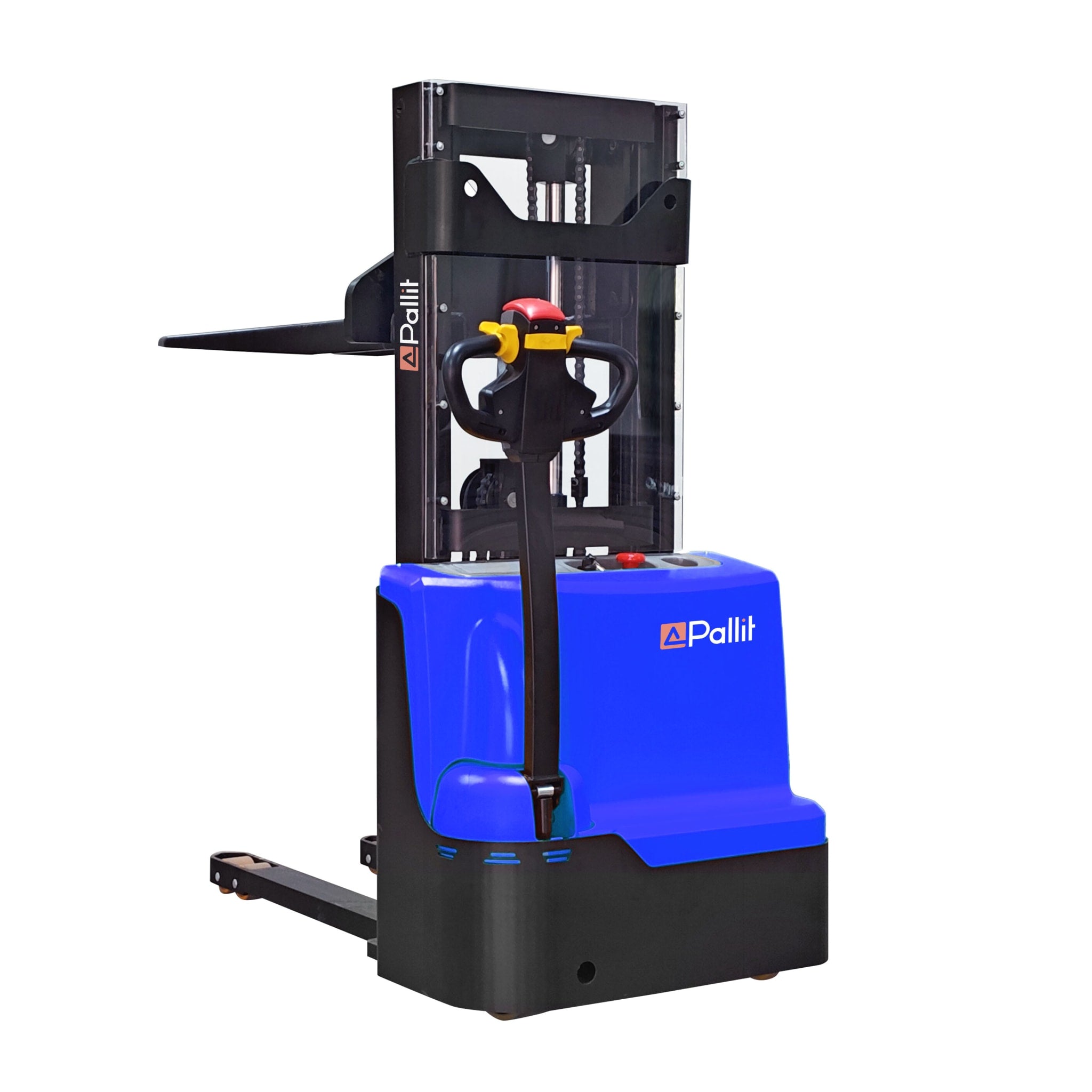 Pedestrian stacker PRECISE with proportional lift and full free lift